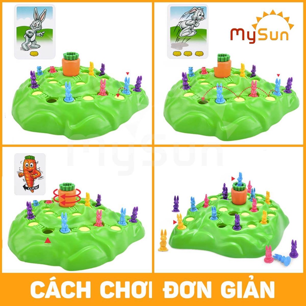 Bộ đồ trò chơi cờ cá ngựa Rùa và Thỏ phát triển trí tuệ tthông minh cho bé 3 4 5 6 tuổi.