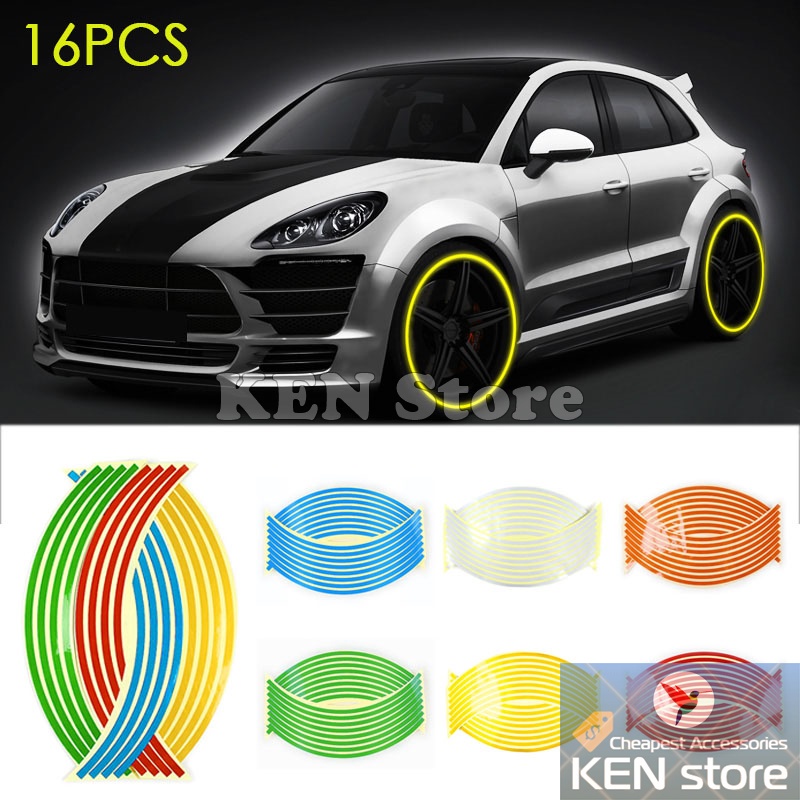 Tem chỉ phản quang dán vành mâm xe máy oto