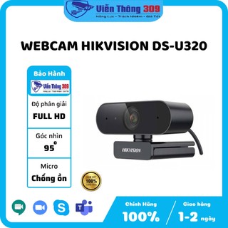 Webcam học online hikvision ds-u320- hình ảnh chất lượng cao, micro tích hợp âm thanh rõ ràng, kết nối usb 2.0