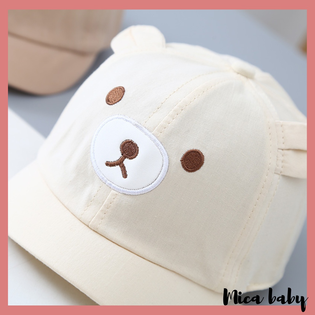 Mũ nón lưỡi trai trẻ em hình mặt cún có điều chỉnh đáng yêu cho bé MH229 Mica baby