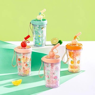 Bình cốc uống nước mixue tự khuấy có sẵn vòi