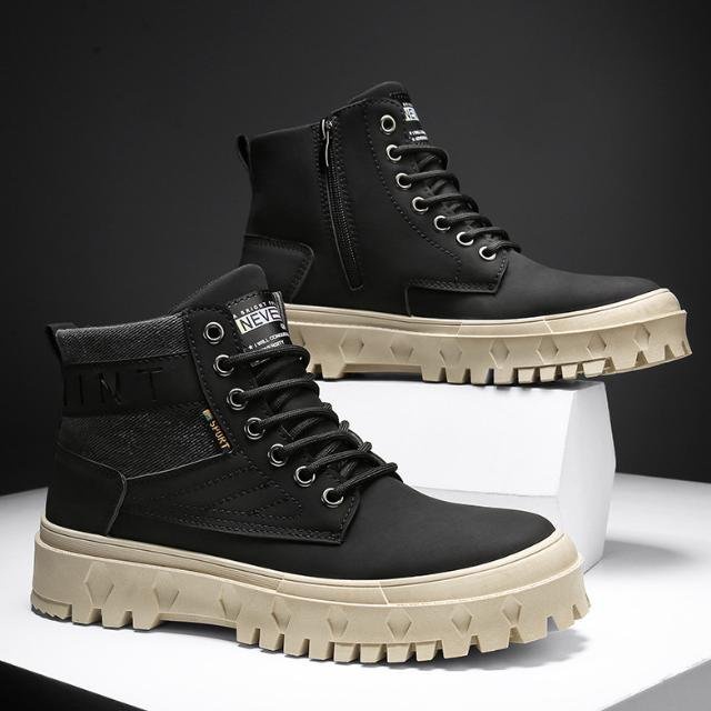 Giày Boot Nam - Combat Boots Thời Trang Đế Cao 2 Màu GN421