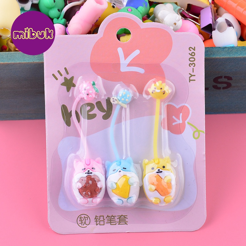 Nắp đậy bút chì dễ thương set 3 nắp hình con cú