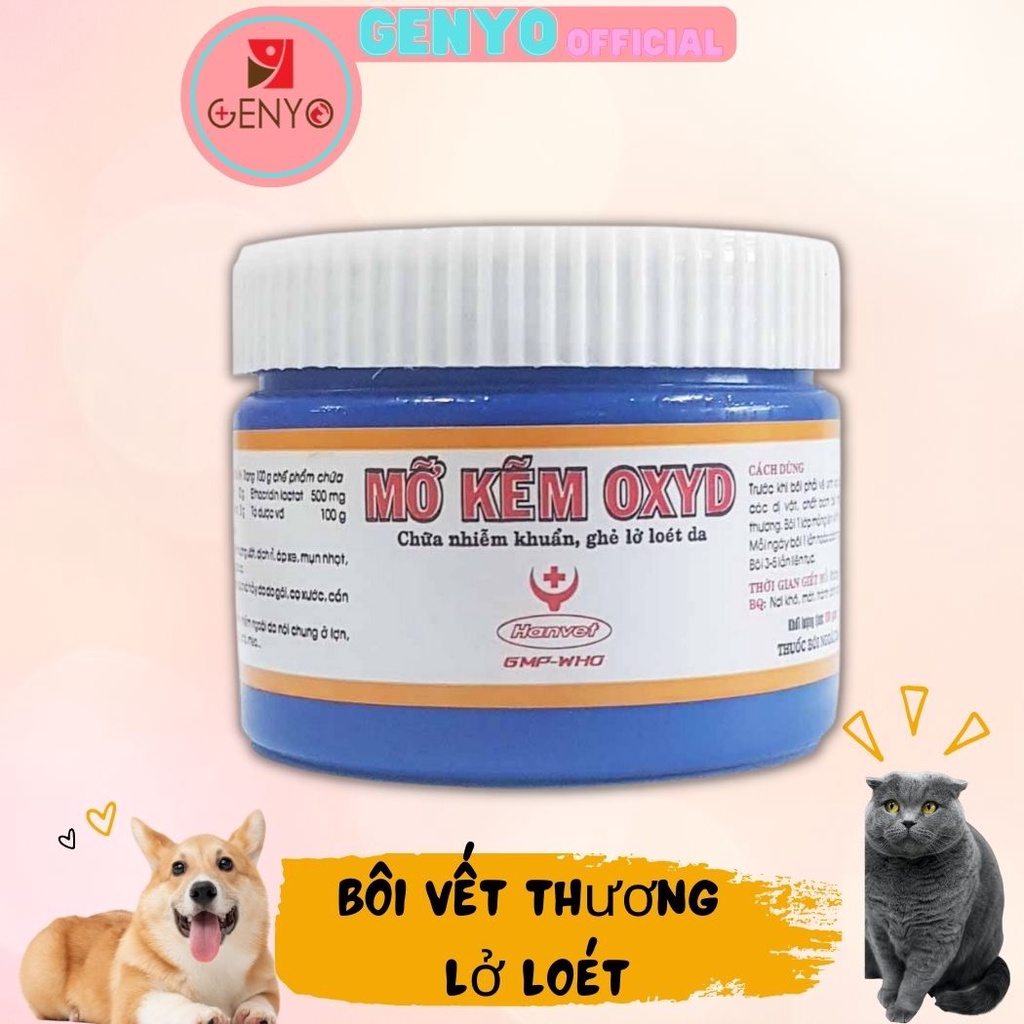 Mỡ kẽm ocyd bôi trị viêm da lành vết thương nhanh phục hồi da tổn thương
