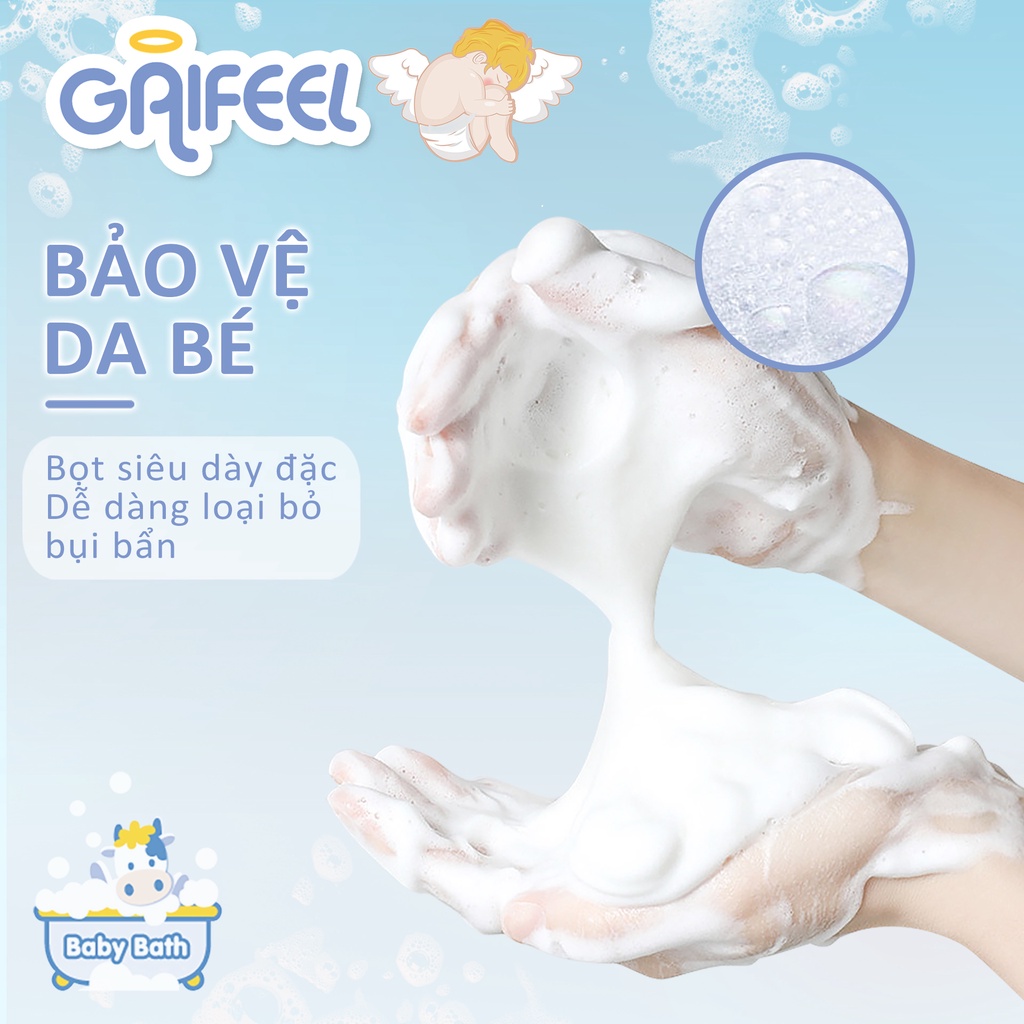 Sữa tắm Sữa thơm sữa tắm Gel GAIFEEL hương sữa cho bé 320ml（2 Chai）