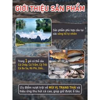 Mồi Câu Cá Tự Nhiên KIM LONG (Vị Tanh-Vị Thơm)