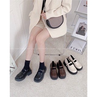 Giày lười Oxford nữ đế cao 5CM