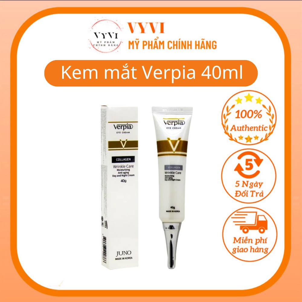 Kem Dưỡng Mắt Giảm Quầng Thâm Mắt Hàn Quốc Verpia Collagen Juno Cosmetics 40 ml