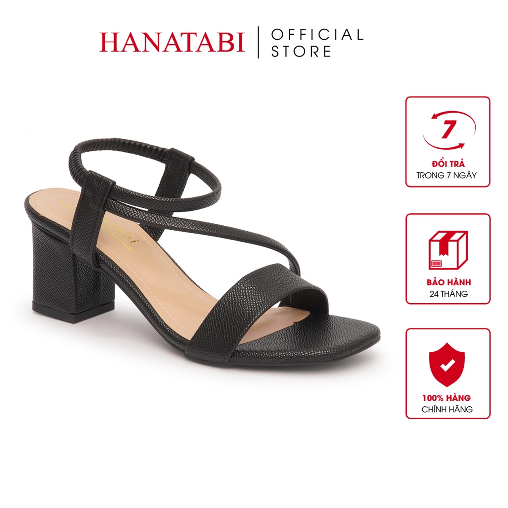 Sandal Nữ Hanatabi Quai 2 Dây Gót Vuông Cao 5cm Mã HNSDT5F775