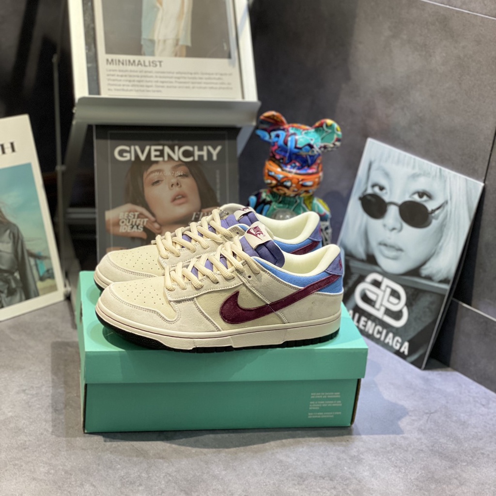 Giày thể thao Ni.ke SB Dunk Low Otomo Kem Siêu Cấp, Giày Otomo Nỉ Dunk Xám Tím bản mới