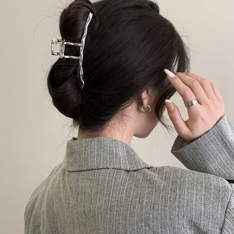 Kẹp Tóc Bản Lớn Bằng Kim Loại Thiết Kế Thời Trang