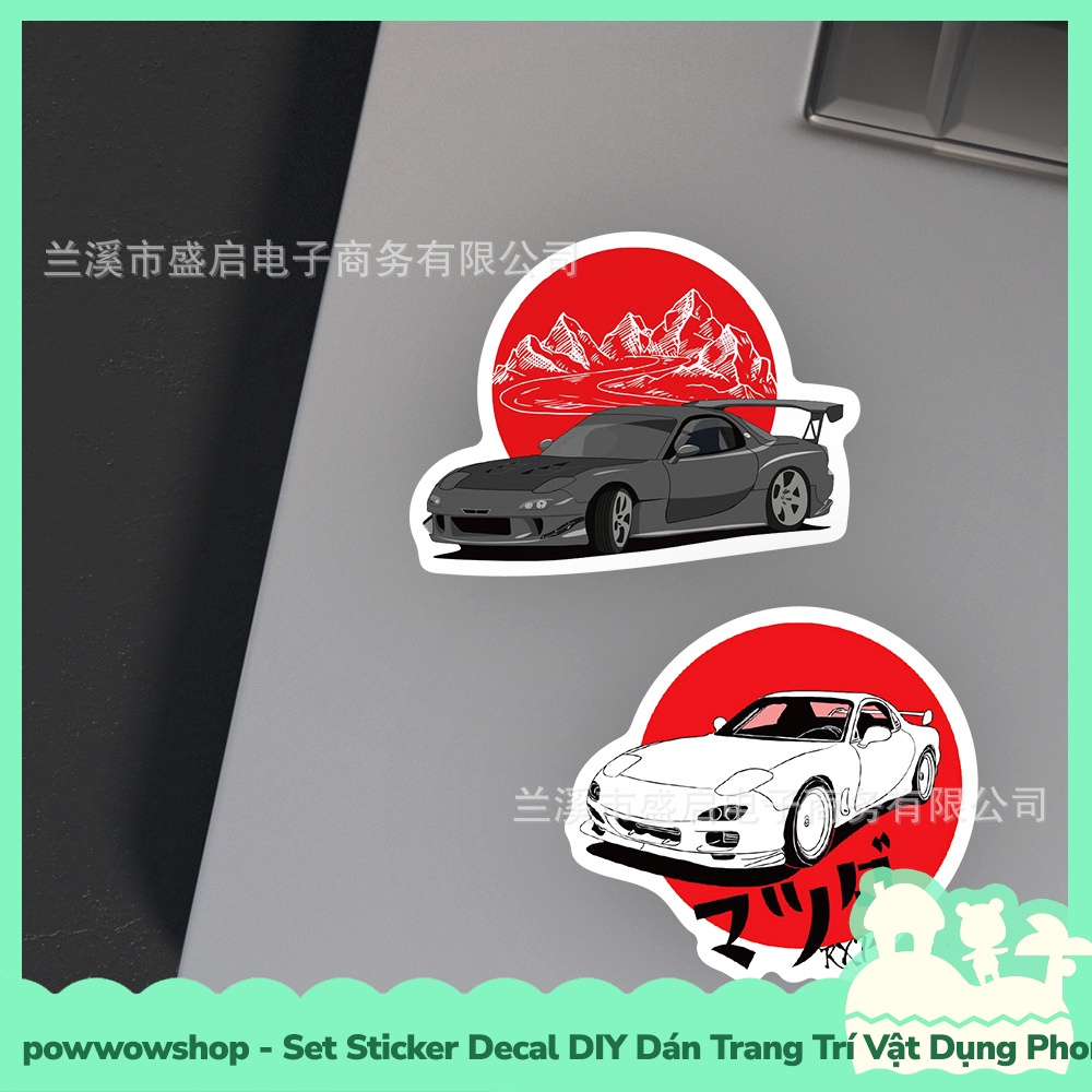 [Sẵn VN - Hỏa Tốc] Set Bộ 50 Miếng Sticker DIY Chống Thấm Nước Dán Trang Trí Vật Dụng Phong Cách Car Xe Hơi