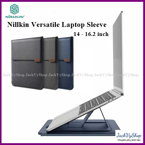 Cặp , Túi da kèm giá đỡ NILLKIN Versatile Sleeve cho Laptop, Mac Air M1 / M2 / Pro M1 14 / Max 16.2 inch , Chống sốc