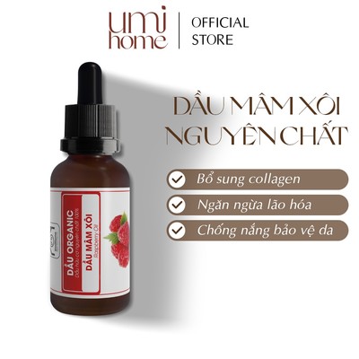 Dầu Mâm Xôi bổ sung collagen, chống nắng bảo vệ da hữu cơ UMIHOME nguyên chất 30ML