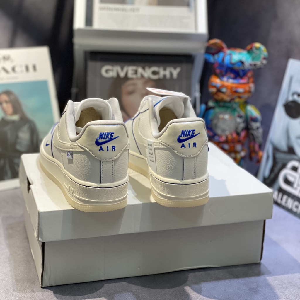 Giày Thể Thao Air Force 1 Low Global Sail Game Royal White Blue Af1 Trắng Sữa Tích Xanh