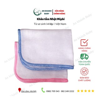 MIPBI - Set 10 Khăn sữa xuất Nhật Mipbi 3 lớp/4 lớp 28x36cm