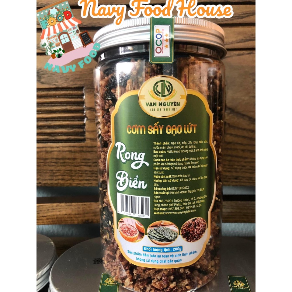 Cơm Sấy - Cơm Cháy Gạo Lứt Rong Biển 270gr