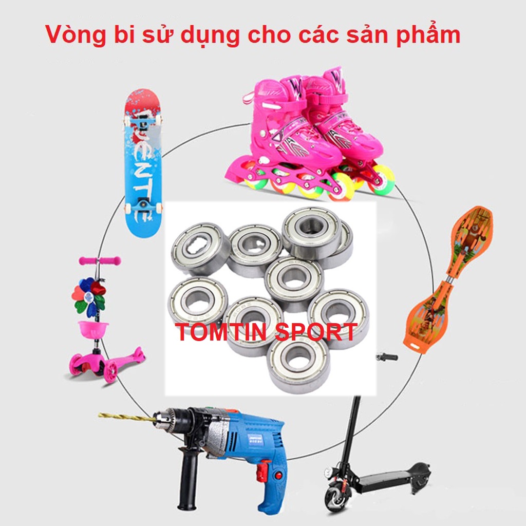 Vòng bi bánh giày patin, ván trượt và xe scooter tiêu chuẩn Abec trượt mượt và êm [TOMTIN SPORT]