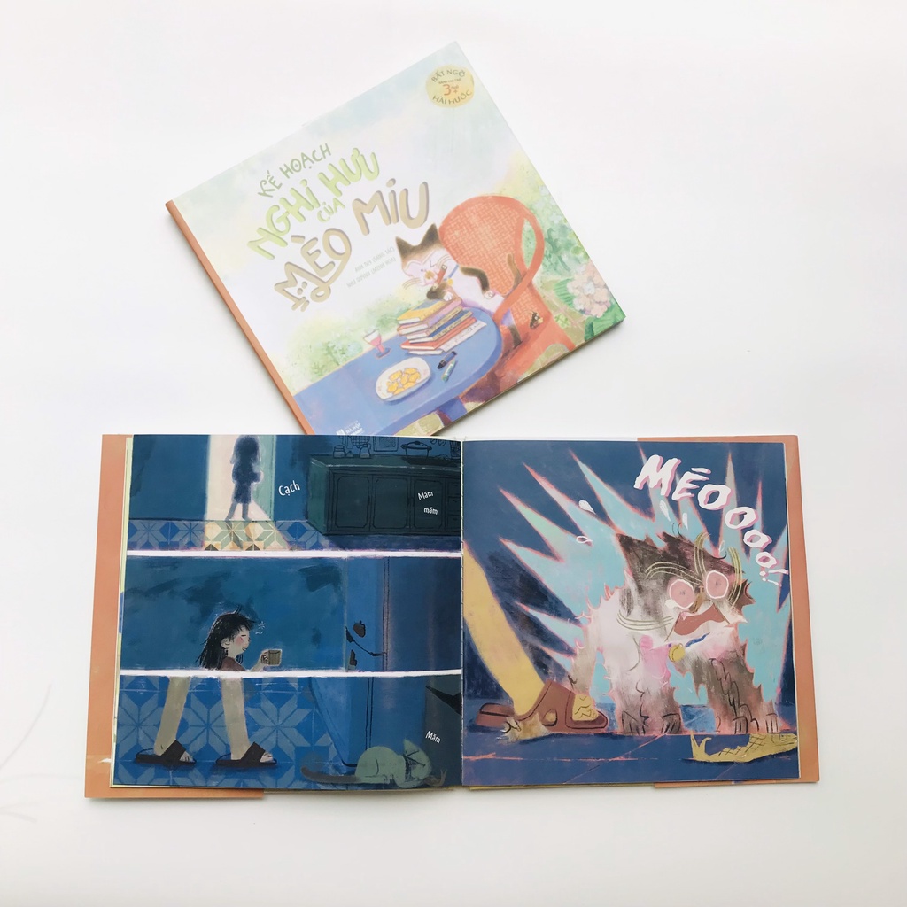 Sách - Kế hoạch nghỉ hưu của Mèo Miu - Crabit Kidbooks - dành cho trẻ từ 3 tuổi - hài hước bất ngờ