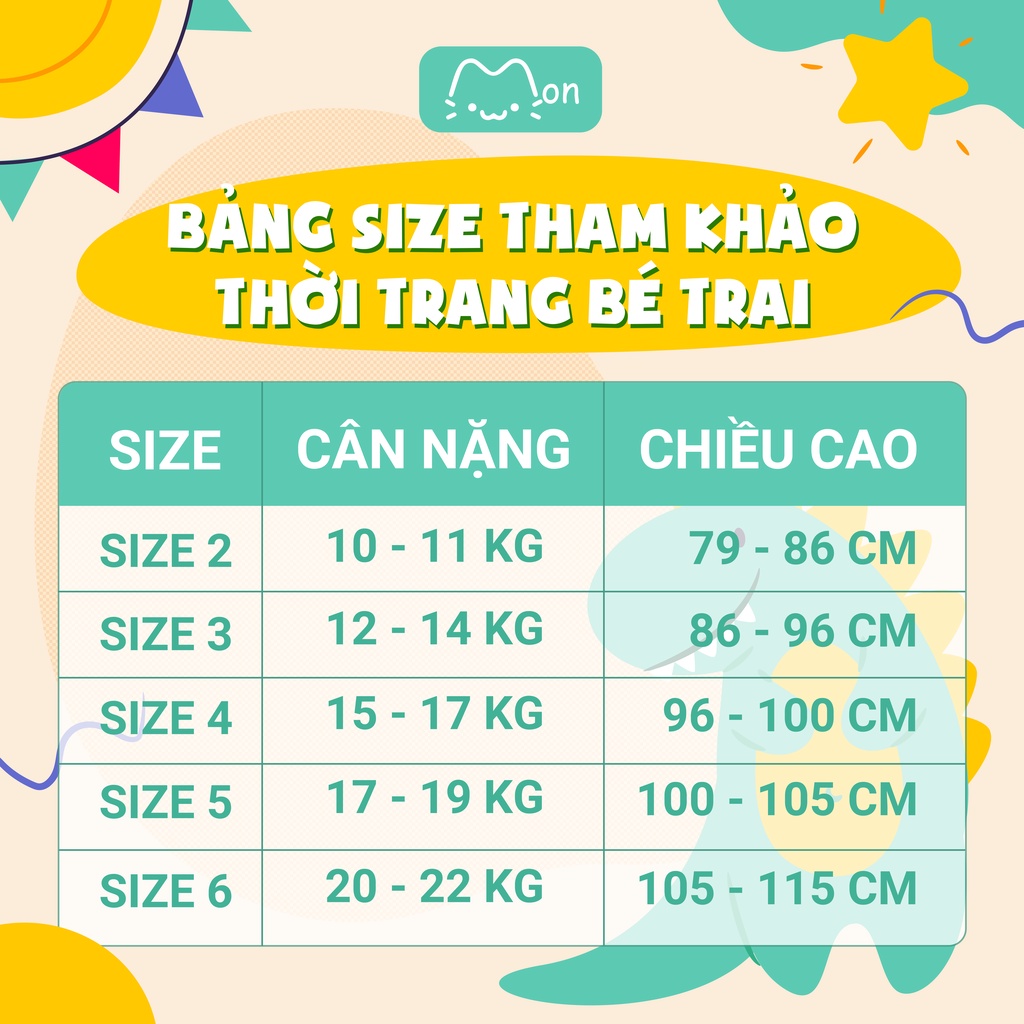 Bộ mặc nhà cho bé trai, bộ dài tay bé trai họa tiết khủng long, có thể mặc nhà, đi học, đi chơi MonBabies MST2272