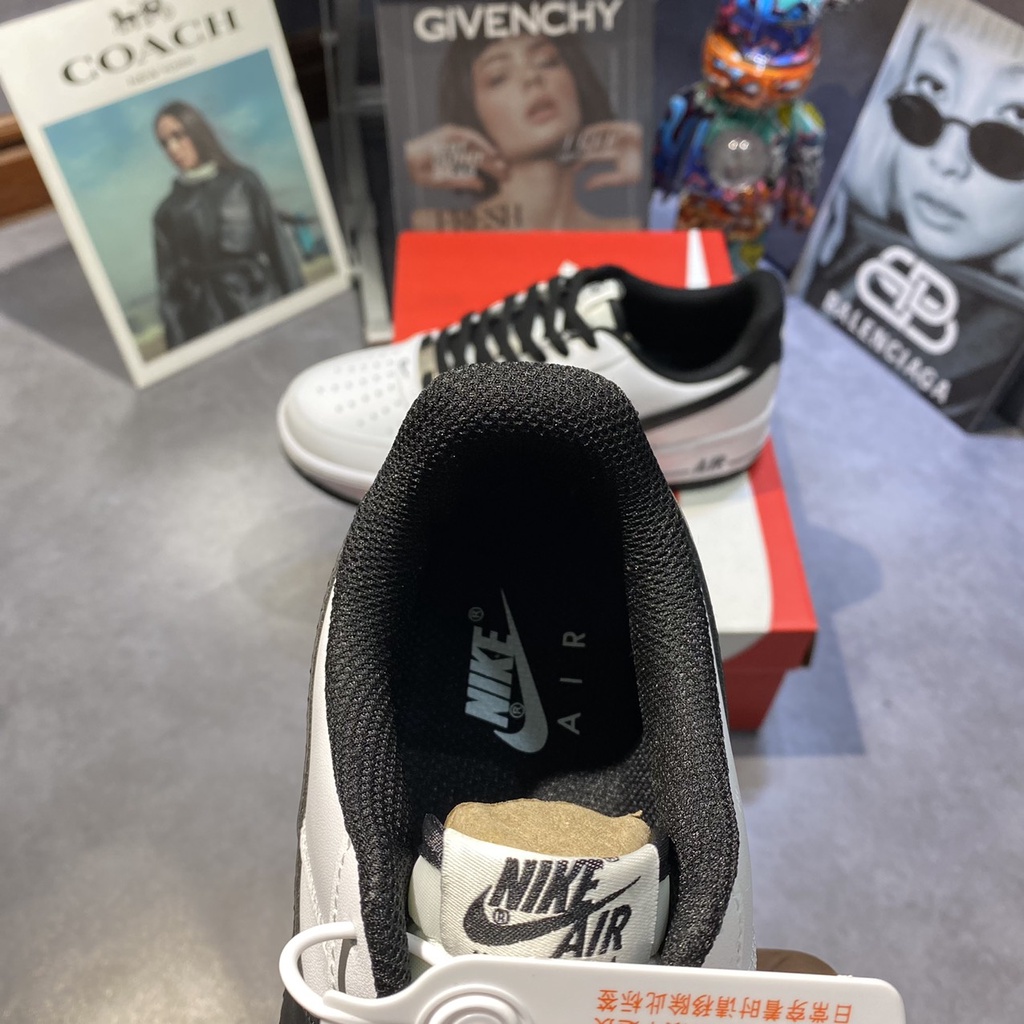 GIÀY thể thao AF1 WHITE BLACK VẠCH ĐẾ ĐEN DA THẬT LAI AU.