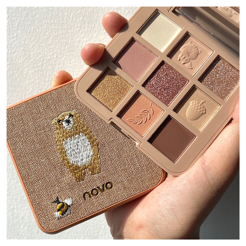 Bảng mắt 9 màu trang trí hình thêu dễ thương NOVO 5419