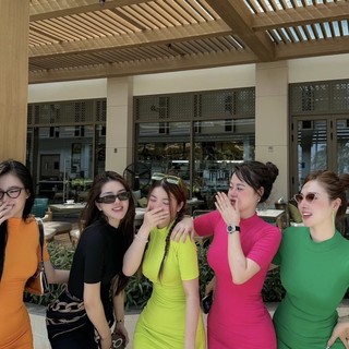 Đầm body cổ tròn borip nhiều màu