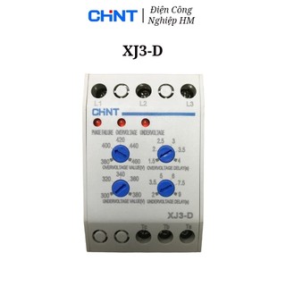 Relay rơ le bảo vệ điện áp chint xj3-d 3 pha 380v - chính hãng, chống mất pha, đảo pha