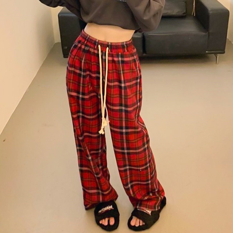 Quần Kẻ Caro Dáng Rộng Unisex (Có Bigsize 80Kg)