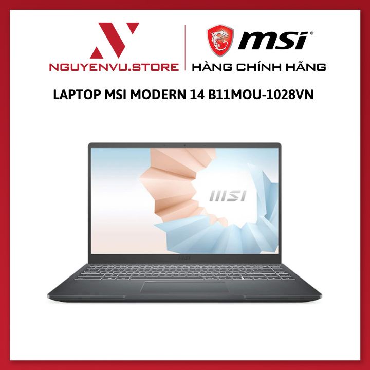 Laptop MSI Modern 14 B11MOU-1028VN (i3 1115G4 | 8GB | 256GB | 14′ FHD 60Hz | Win 11) - Hàng chính hãng