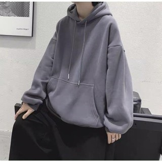Áo khoác Nỉ bông dày Hoodie Nam trơn basic
