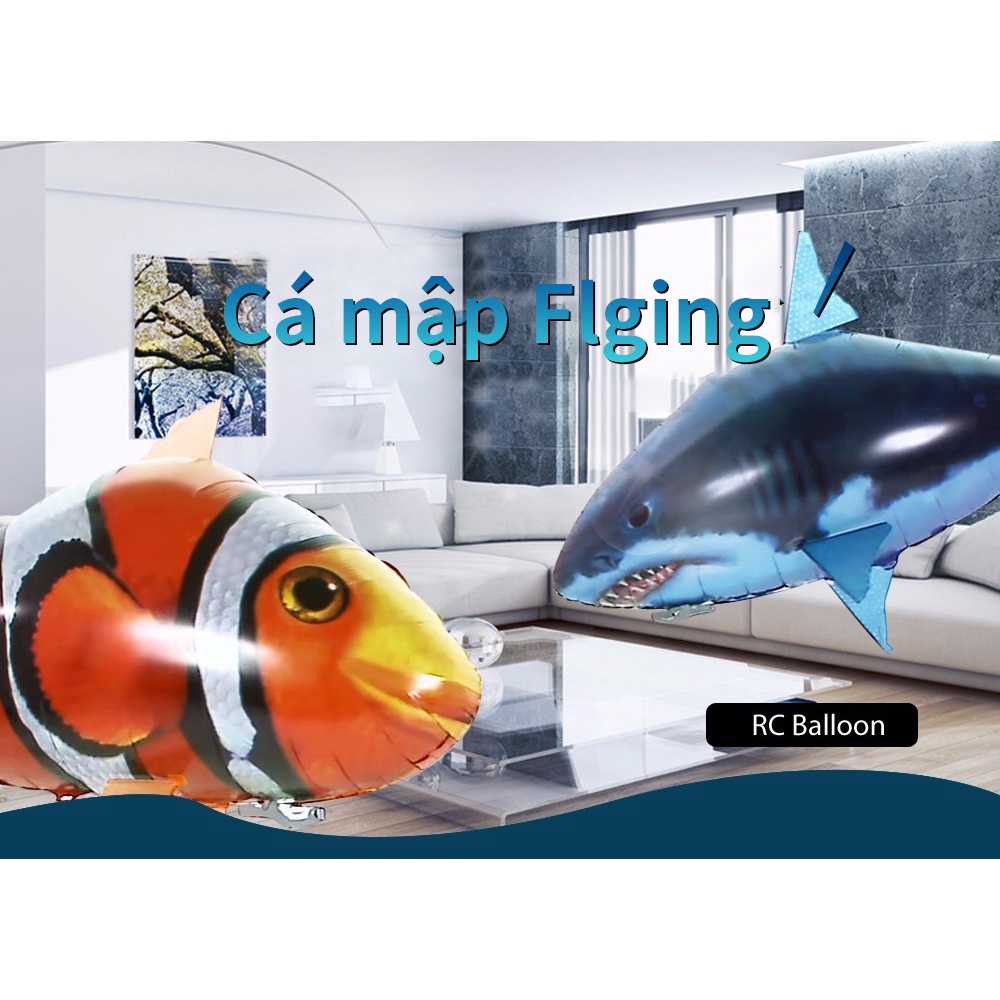 Điều khiển từ xa Đồ chơi cá mập Không khí Bơi RC Động vật Hồng ngoại Bóng bay Chú hề Đồ chơi Cá cho trẻ em Quà tặng Giáng sinh Trang trí