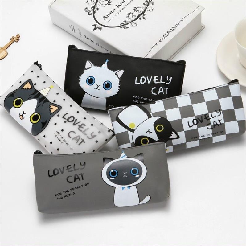 Túi đựng bút chống thấm nước hình mèo lovely dễ thương