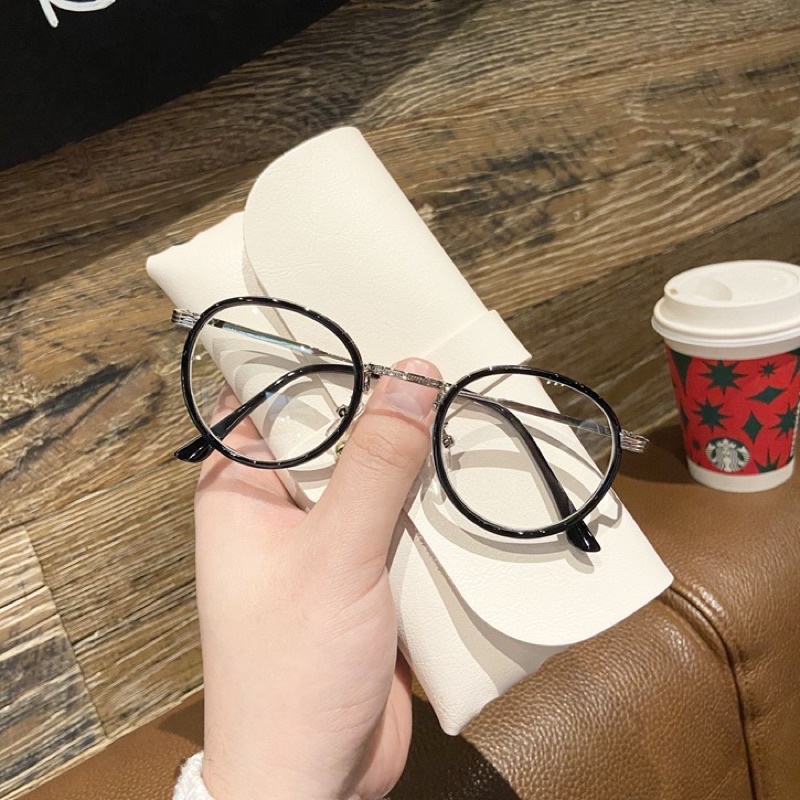 Gọng kính kim loại dáng tròn bầu có chống ánh sáng xanh Kihu eyewear - OF 9300