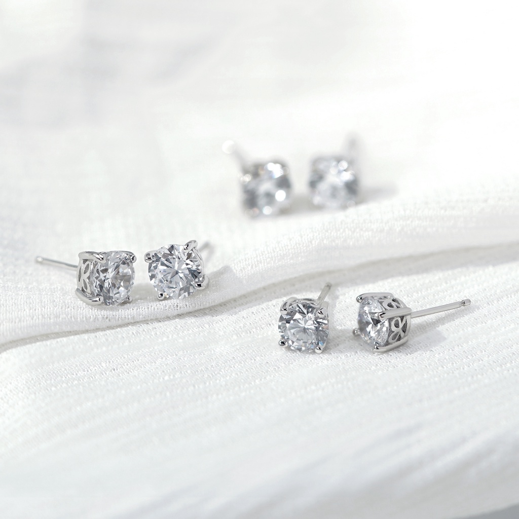 Fancy Round Studs 3ctt