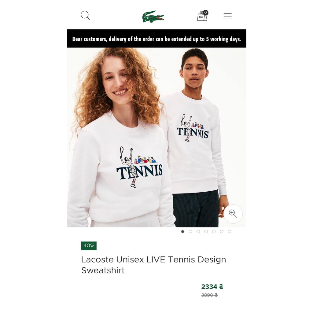 Sweater cá sấu Lacoste chính hãng