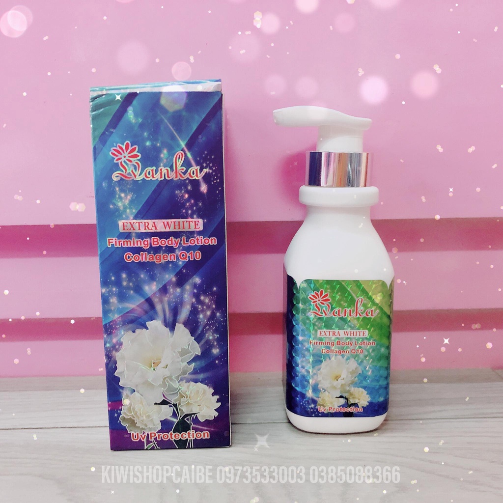 Dưỡng thể LVANKA - body collagen Q10 trắng da 300ml