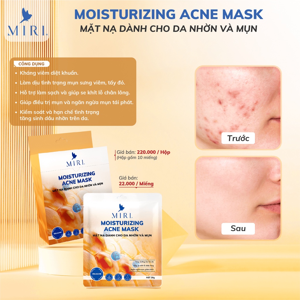 Mặt Nạ Dành Cho Da Nhờn Và Mụn - Moisturizing Acne Mask MIRI