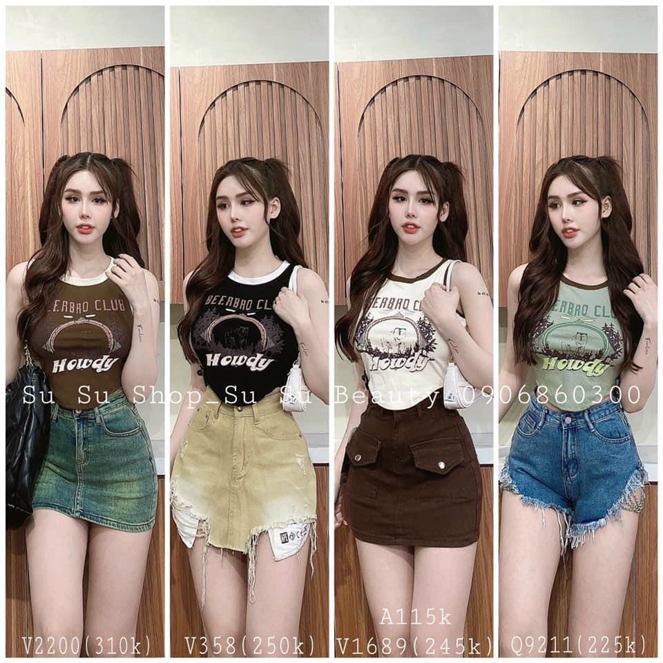 Áo 3 lỗ vạt bầu UA626 sát nách cổ viền croptop