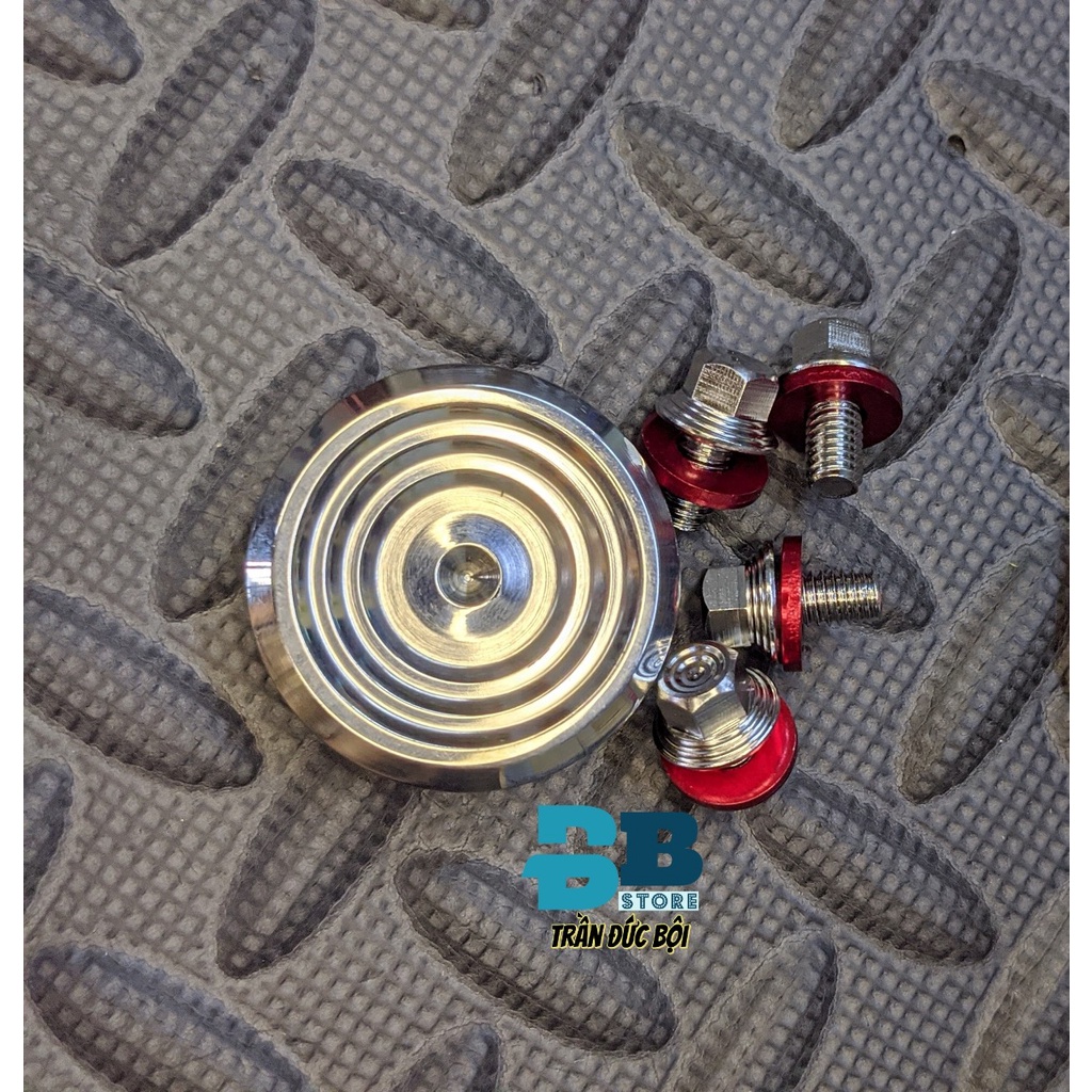 Bộ ốc nút che carte+ 4 ốc gắn hộp sênh inox 304 mẫu Thái gắn các dòng xe Honda