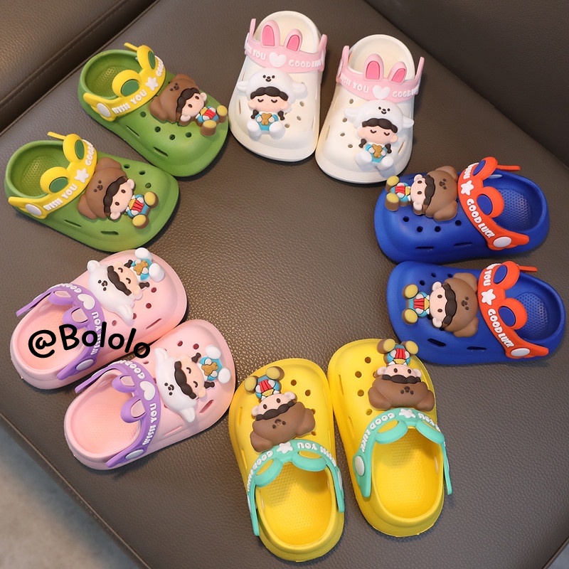 Bololo Dép Đế Mềm Chống Trượt Thiết Kế Đáng Yêu Cho Trẻ Em
