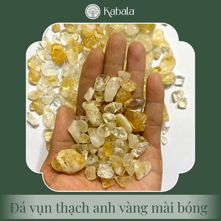Đá vụn thạch anh vàng mài bóng - kabala - kbl-đvbtavnb