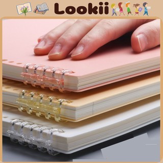 Còng nhựa ngắn 5 lỗ Lookii nhiều màu, binder thanh còng nhựa 5 còng Lookii