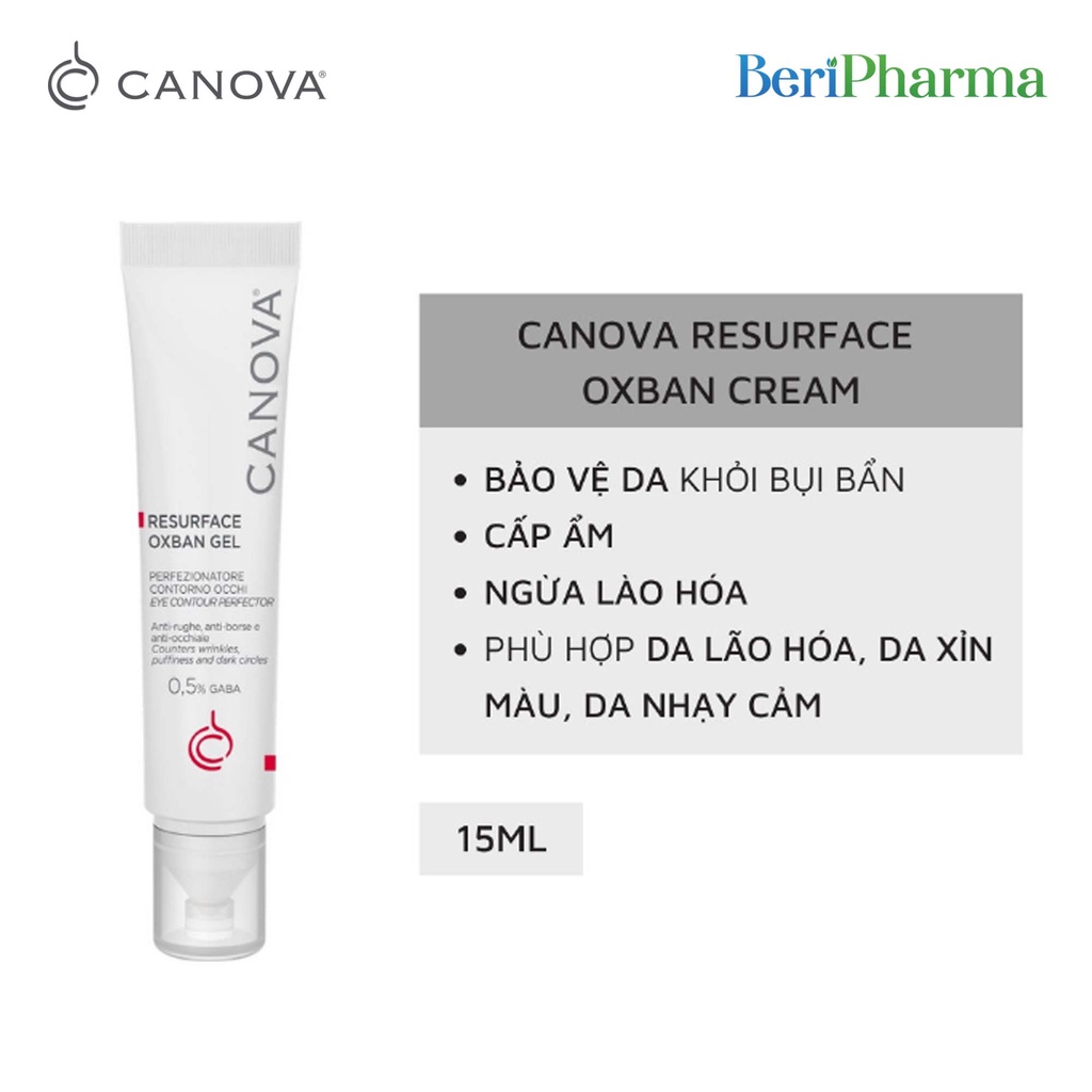 ✅ Canova Kem Dưỡng Giảm Thâm, Chống Nhăn Vùng Mắt Resurface Oxban Eye Contour Perfector Gel 15ml