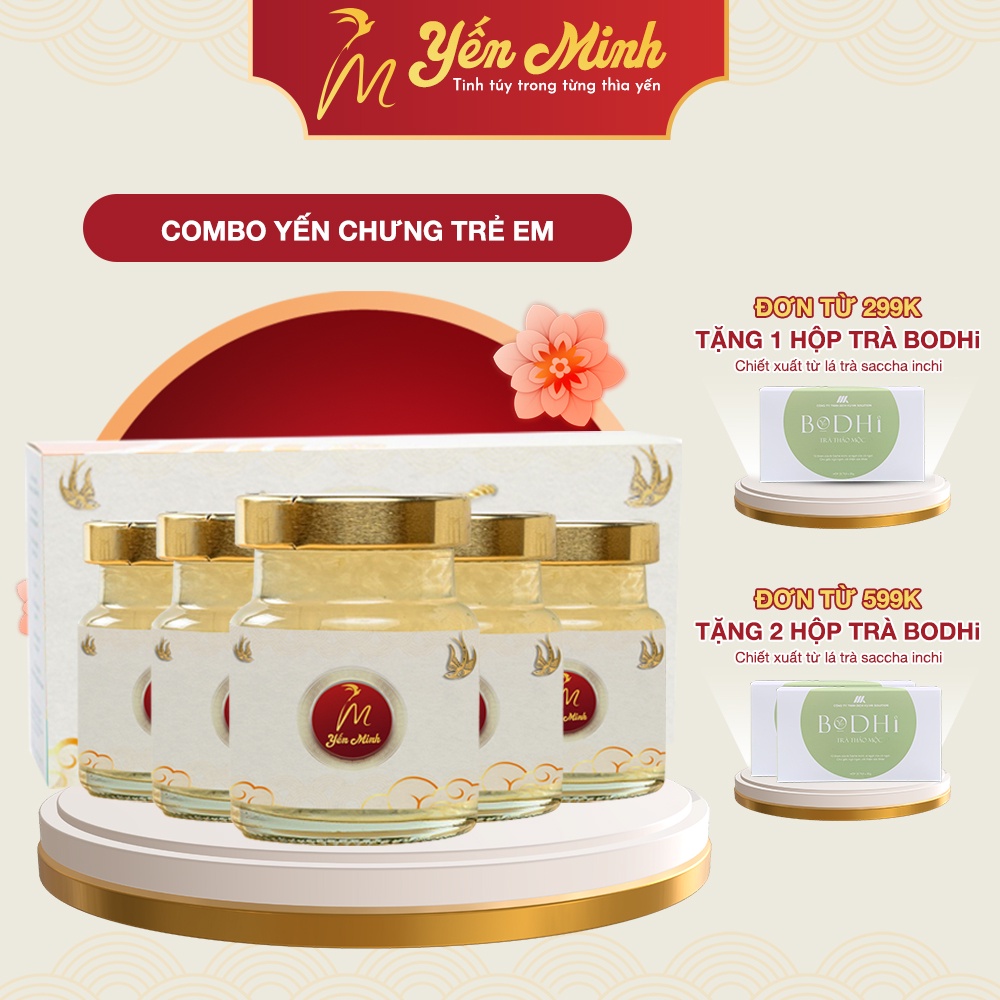 Yến chưng sẵn Kid giúp trẻ cao lớn thông minh yến sào 100% / 70% / 30% yến thô 70ml Yến Minh