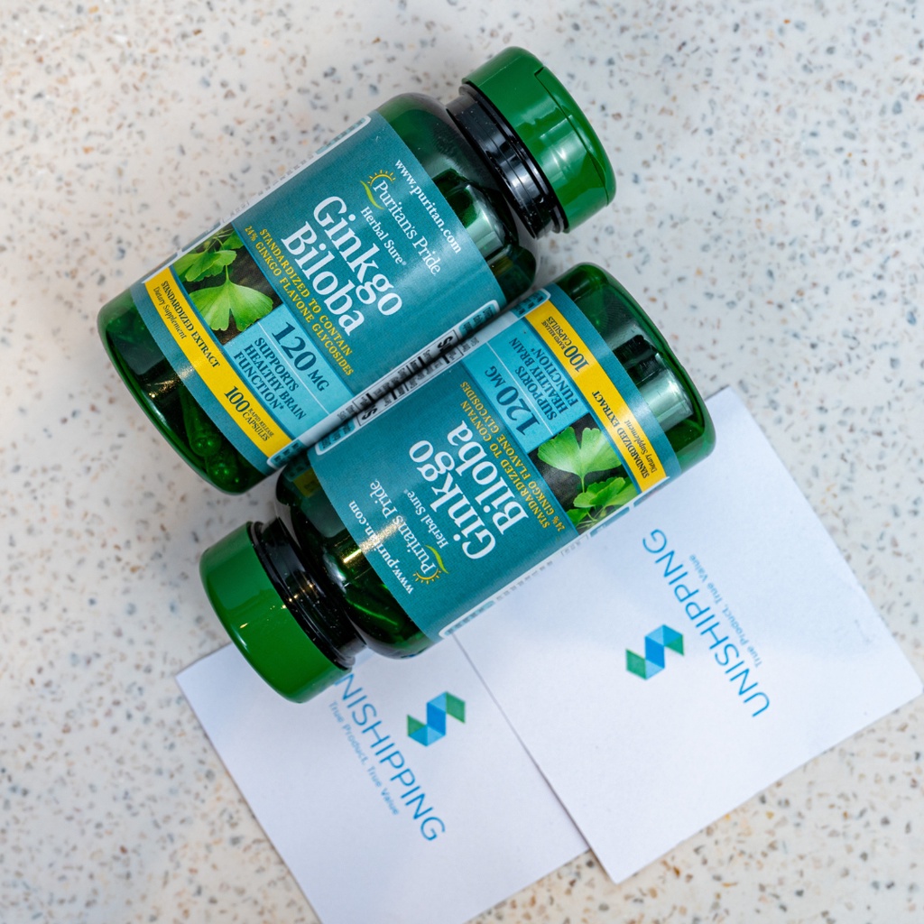 Viên Uống Bổ Não Hỗ Trợ Tuần Hoàn Não Bộ Puritans pride Ginkgo Biloba 120mg 100 Viên