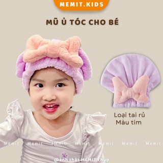 Khăn quấn tóc, mũ ủ tóc cho bé gái,khăn siêu thấm khô tóc