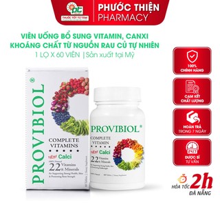 Provibiol 22 Vitamin tổng hợp Viên uống bổ sung vitamin và khoáng chất, canxi giúp tăng cường sức khỏe cho nam và nữ