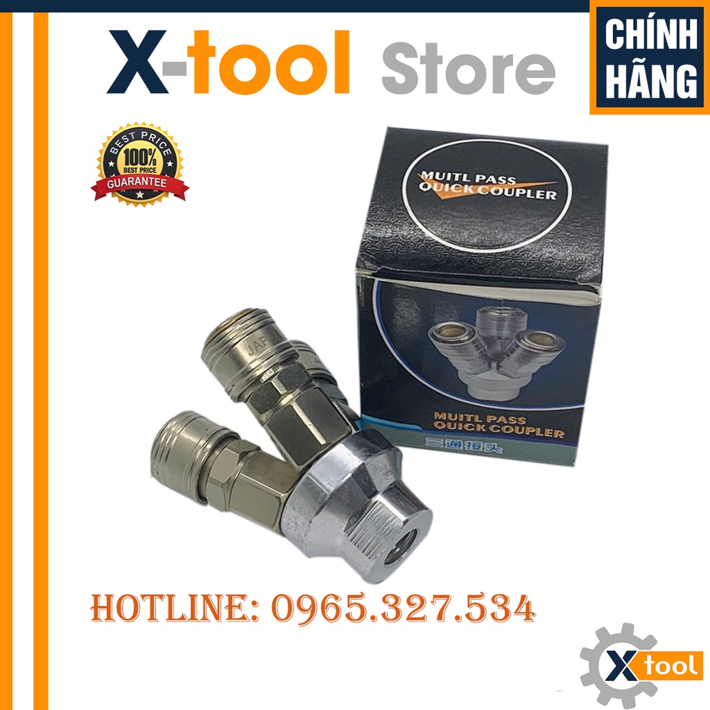 Chạc 3 Đầu Chia Hơi Máy Nén Khí Cút 3 Đầu Chia Cao Cấp- Hàng Nhật Xịn