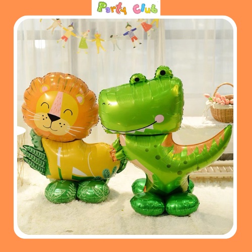 Bong bóng hình sư tử kèm đế trang trí sinh nhật cho bé